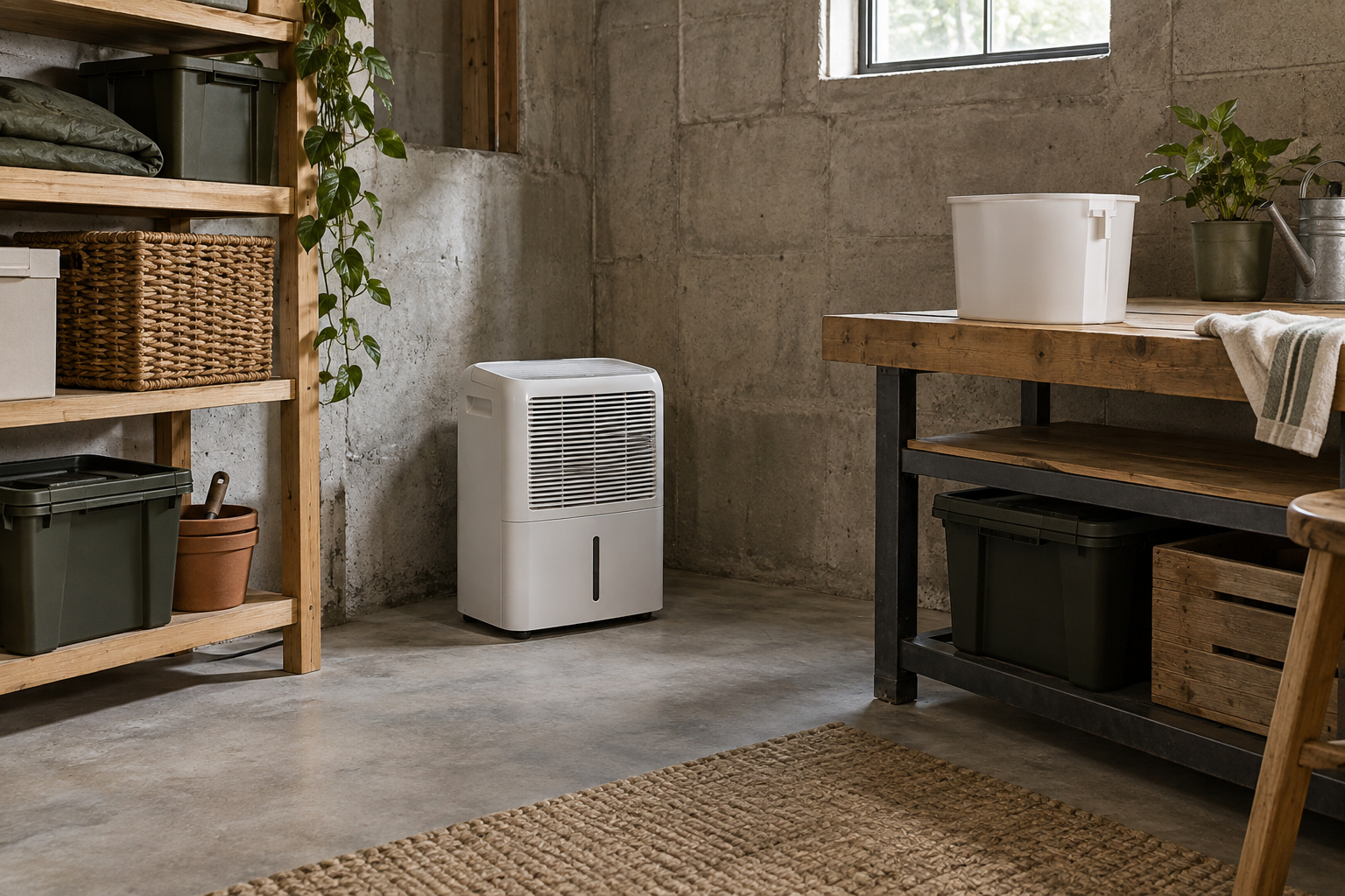 Cleaning a basement dehumidifier
