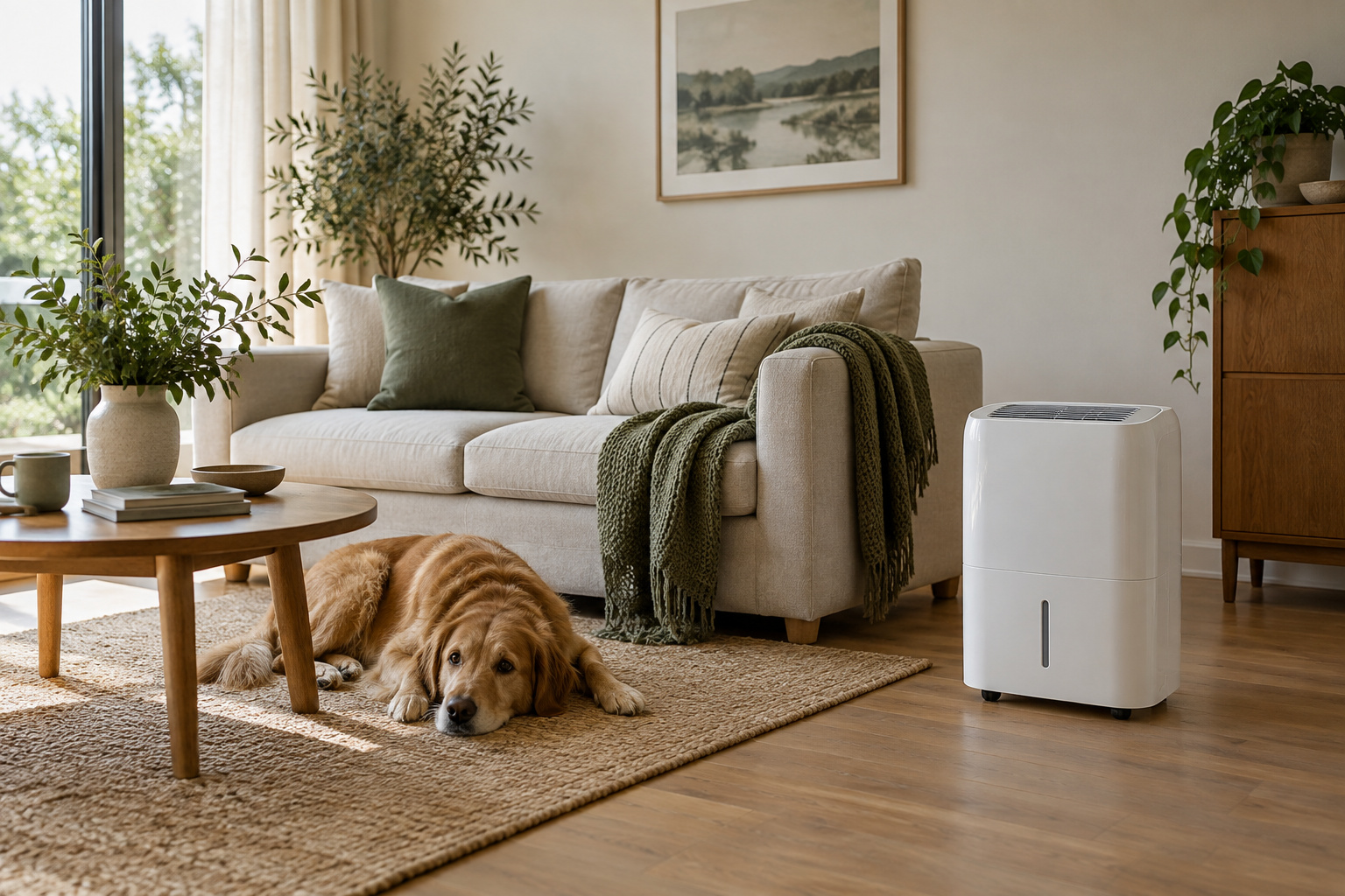 Dehumidifier placement: airflow, drainage and access